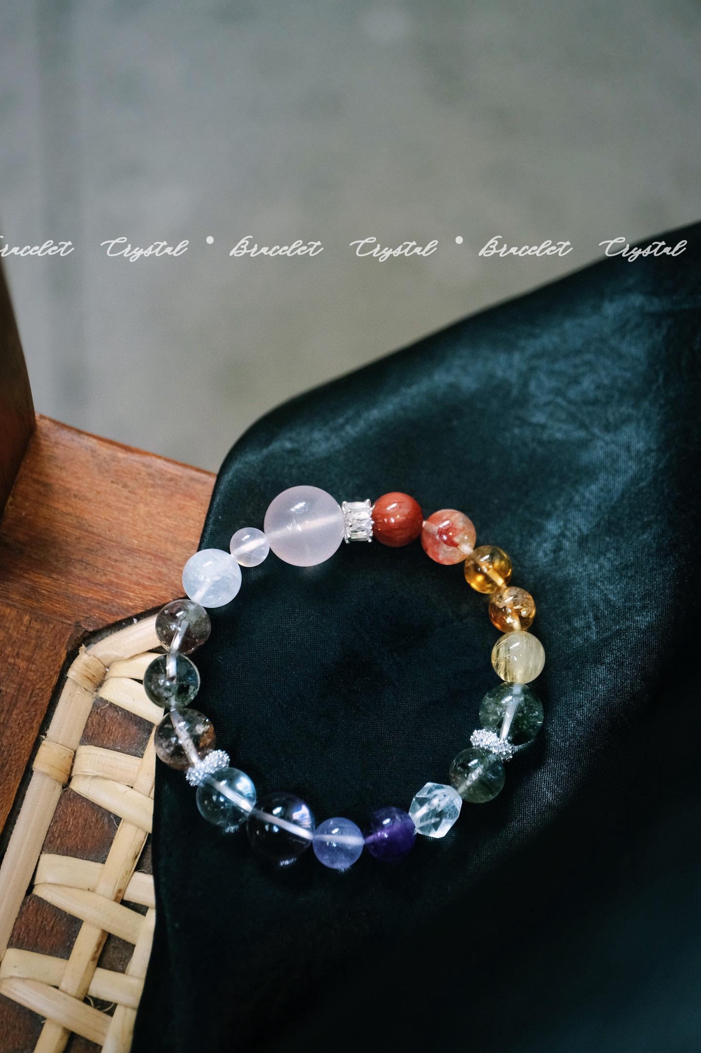 Rainbow Chakra Crystal Bracelet | Mixed Natural Gemstone Stack