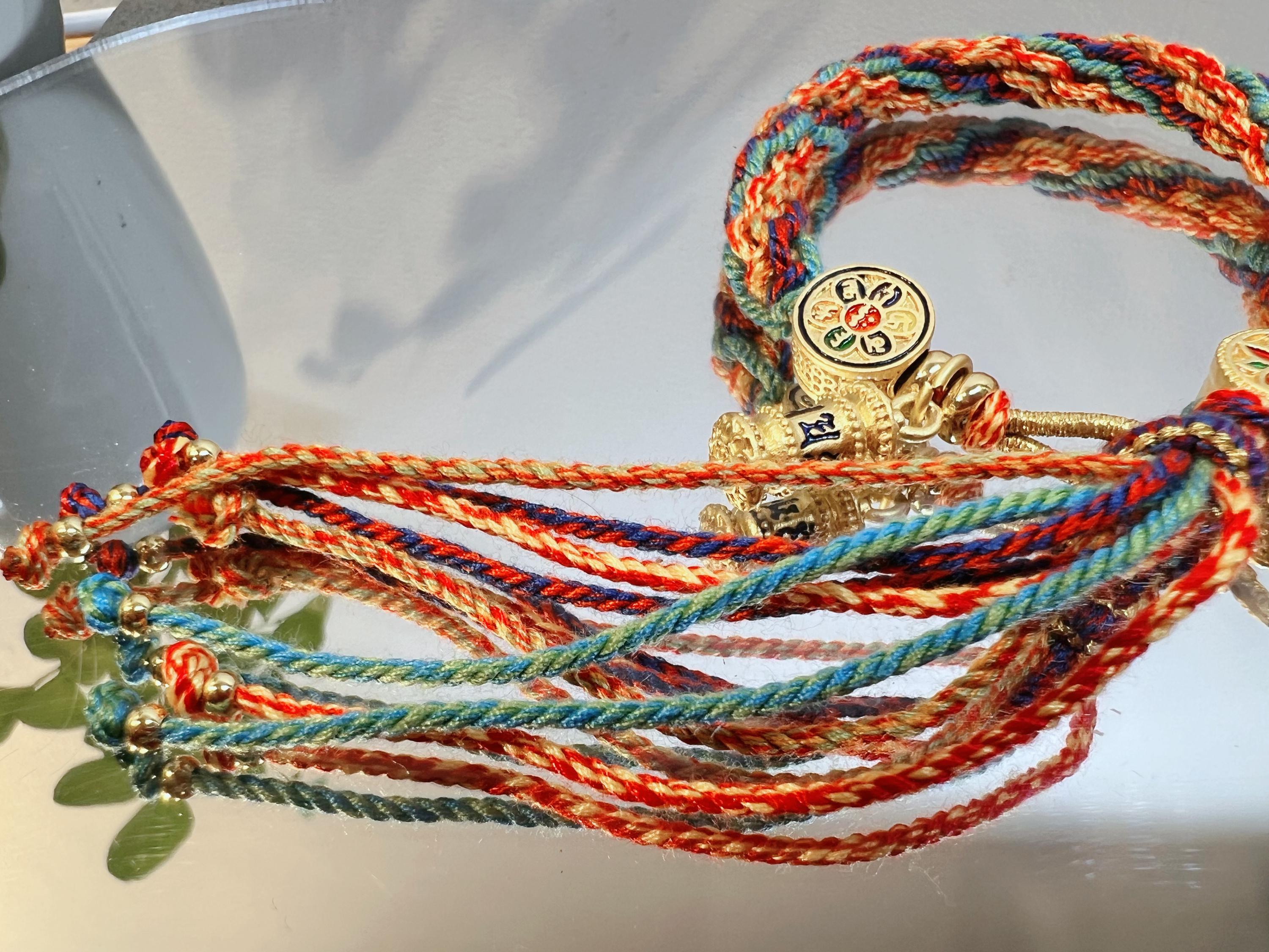 Handcrafted Tibetan Bracelet with Gold Beads, Made to Order