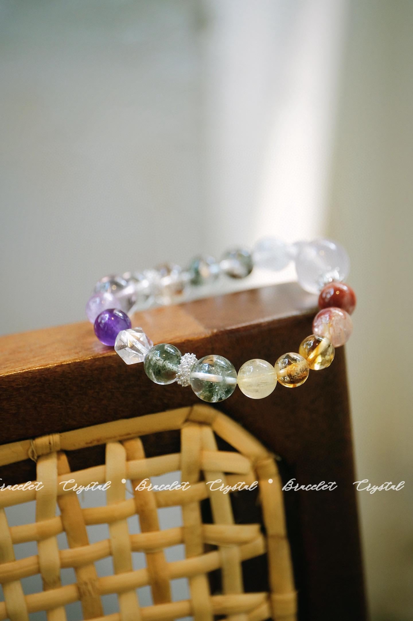 Rainbow Chakra Crystal Bracelet | Mixed Natural Gemstone Stack