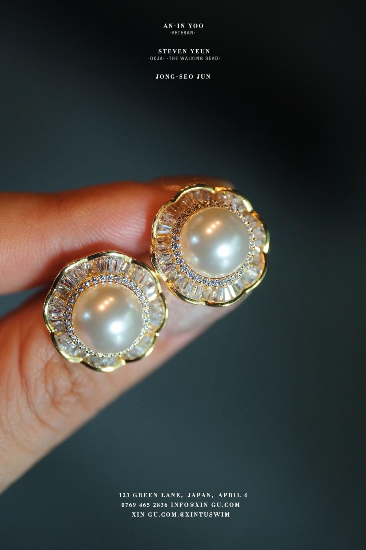 Dual-Version Pearl Studs | 8mm Golden & 10mm White Pearl Hypoallergenic