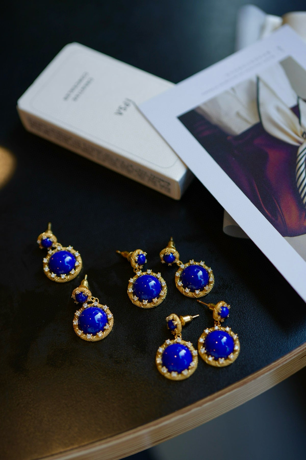Classic Blue Lapis Lazuli Earrings | 28*16mm Natural Gemstone