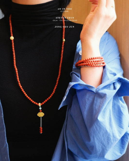 Dual-Wear Nanhong Multi-Gem Necklace | 4-5mm Baby Size 80cm