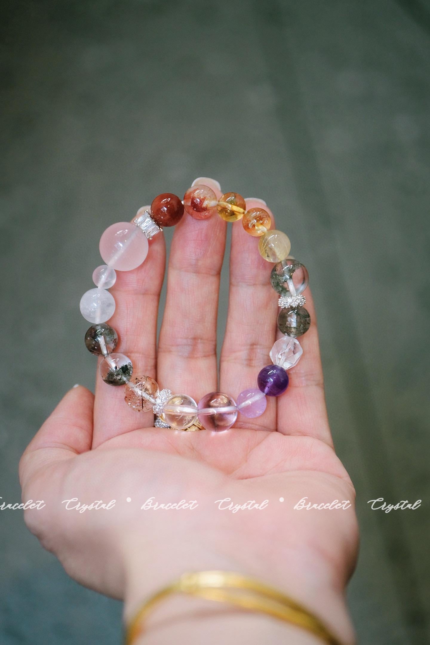 Rainbow Chakra Crystal Bracelet | Mixed Natural Gemstone Stack