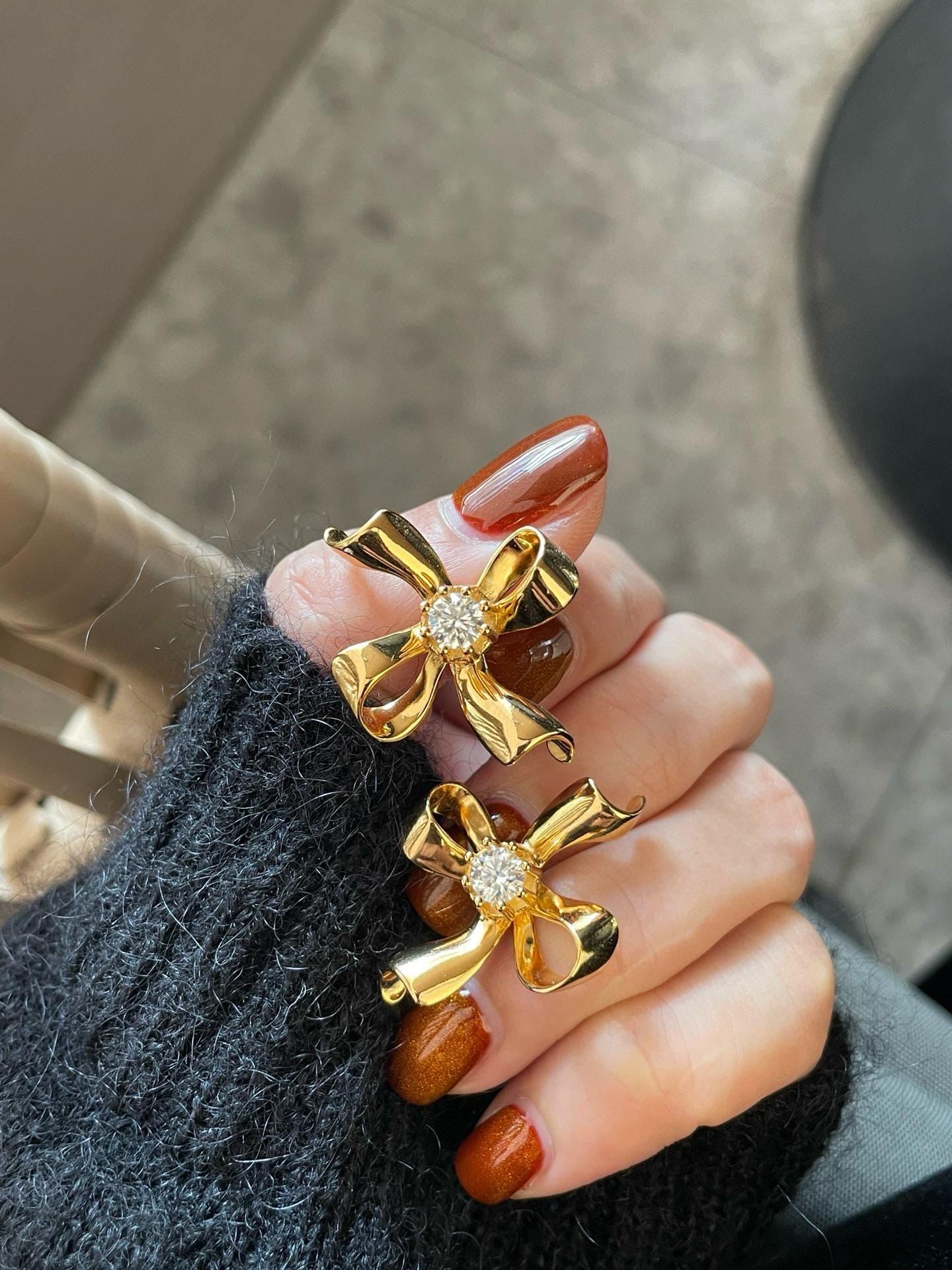 Moissanite Stud Earrings | 1ct Pair Sterling Silver Gold-Plated