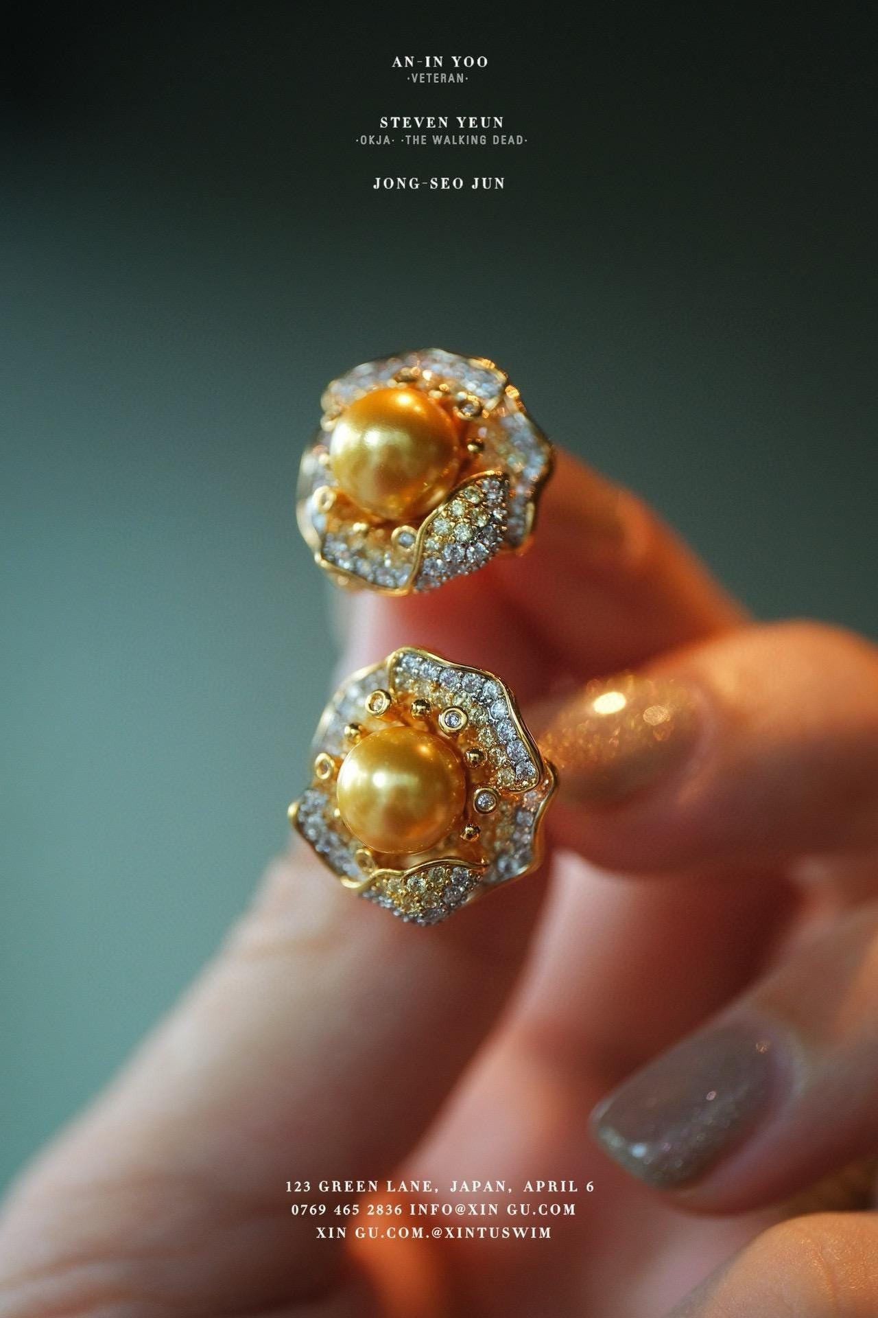 Dual-Version Pearl Studs | 8mm Golden & 10mm White Pearl Hypoallergenic