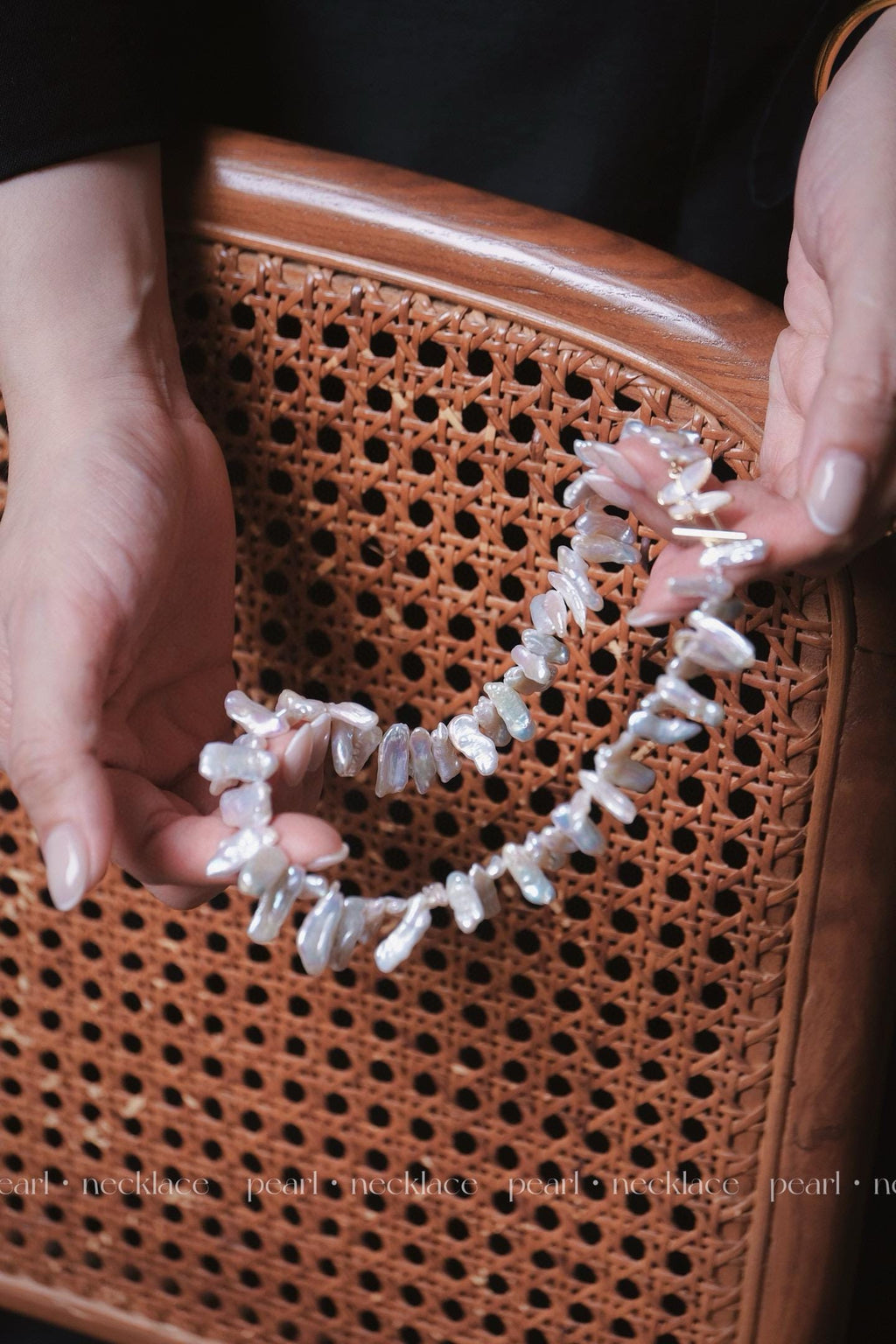 Individuality & Freedom Baroque Pearl Necklace | 42cm Pink Iridescent Mother of Pearl Butterfly