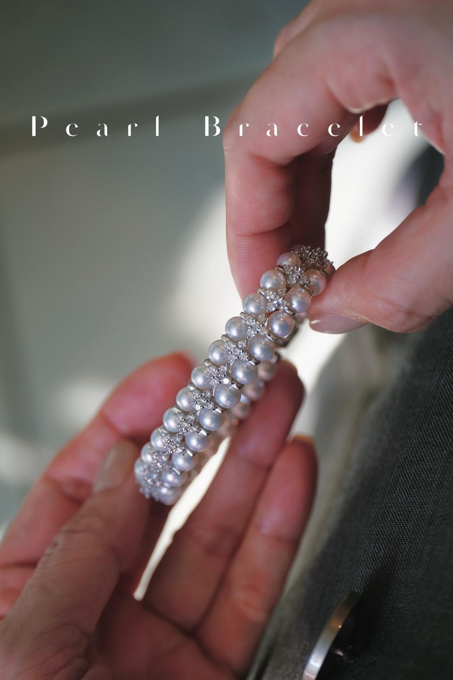 Vintage Double-Layer Pearl Bracelet | 6-7mm Natural Freshwater Pearl