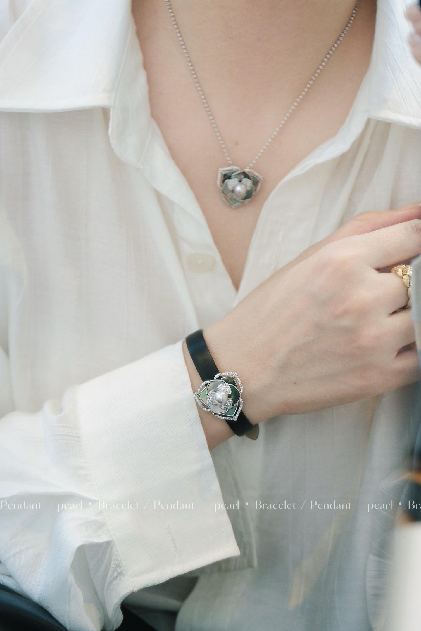 Camellia Bracelet | 7-7.5mm Japanese Akoya Pearl Shell