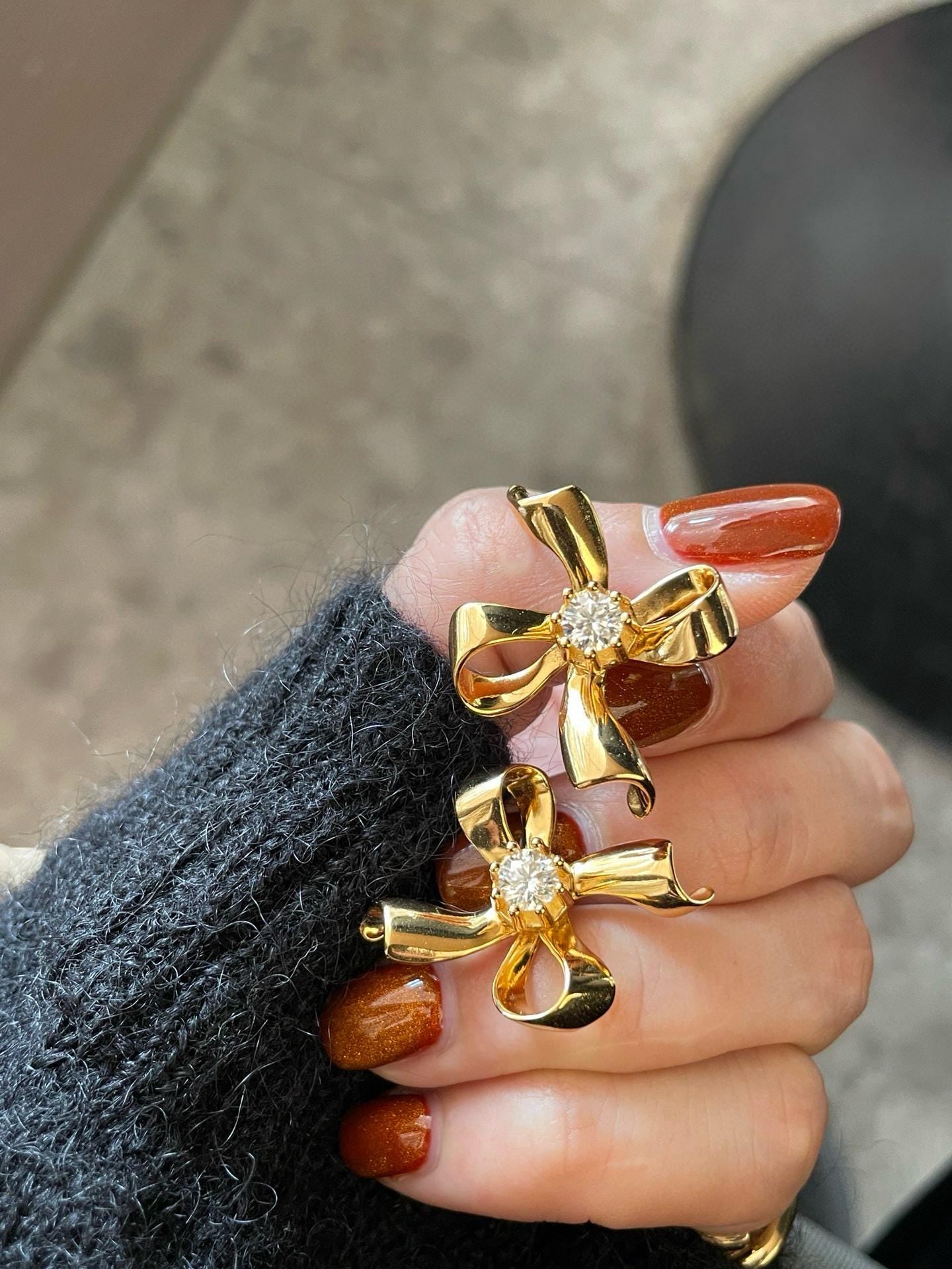 Moissanite Stud Earrings | 1ct Pair Sterling Silver Gold-Plated