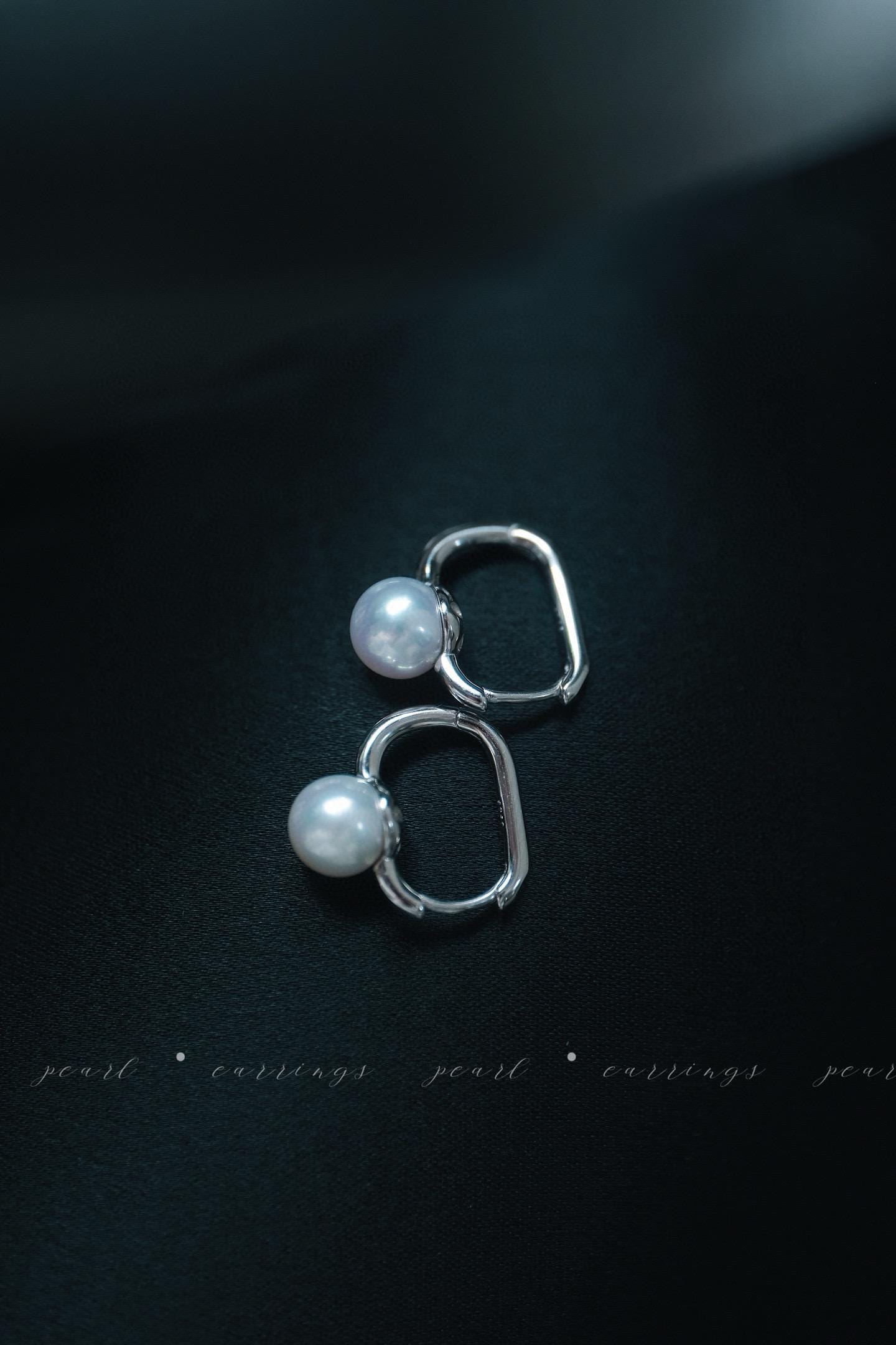 Round-Square French Ear Buckles | 7.5-8mm Freshwater Pearl S925 Silver Earrings