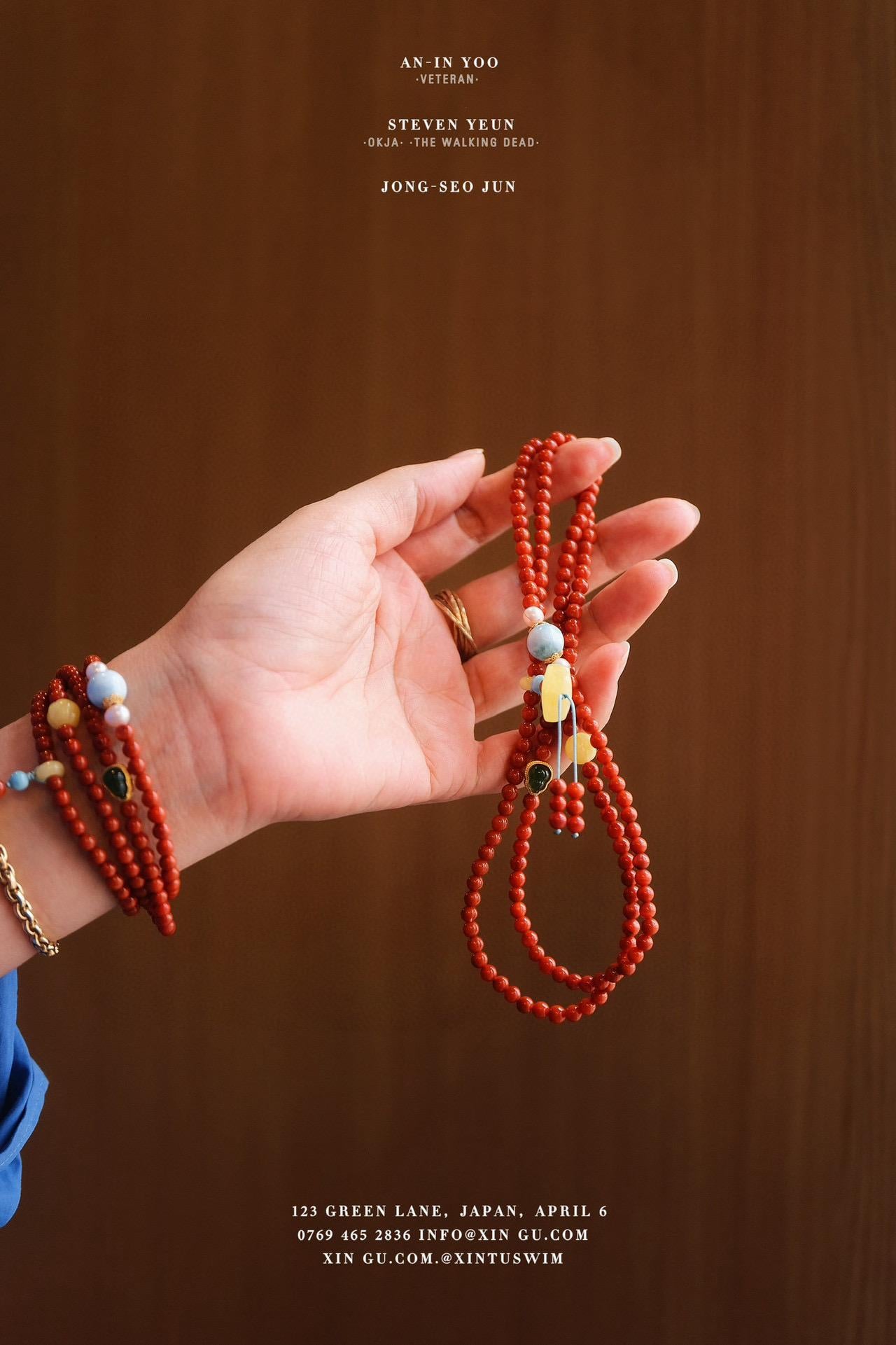 Dual-Wear Nanhong Multi-Gem Necklace | 4-5mm Baby Size 80cm