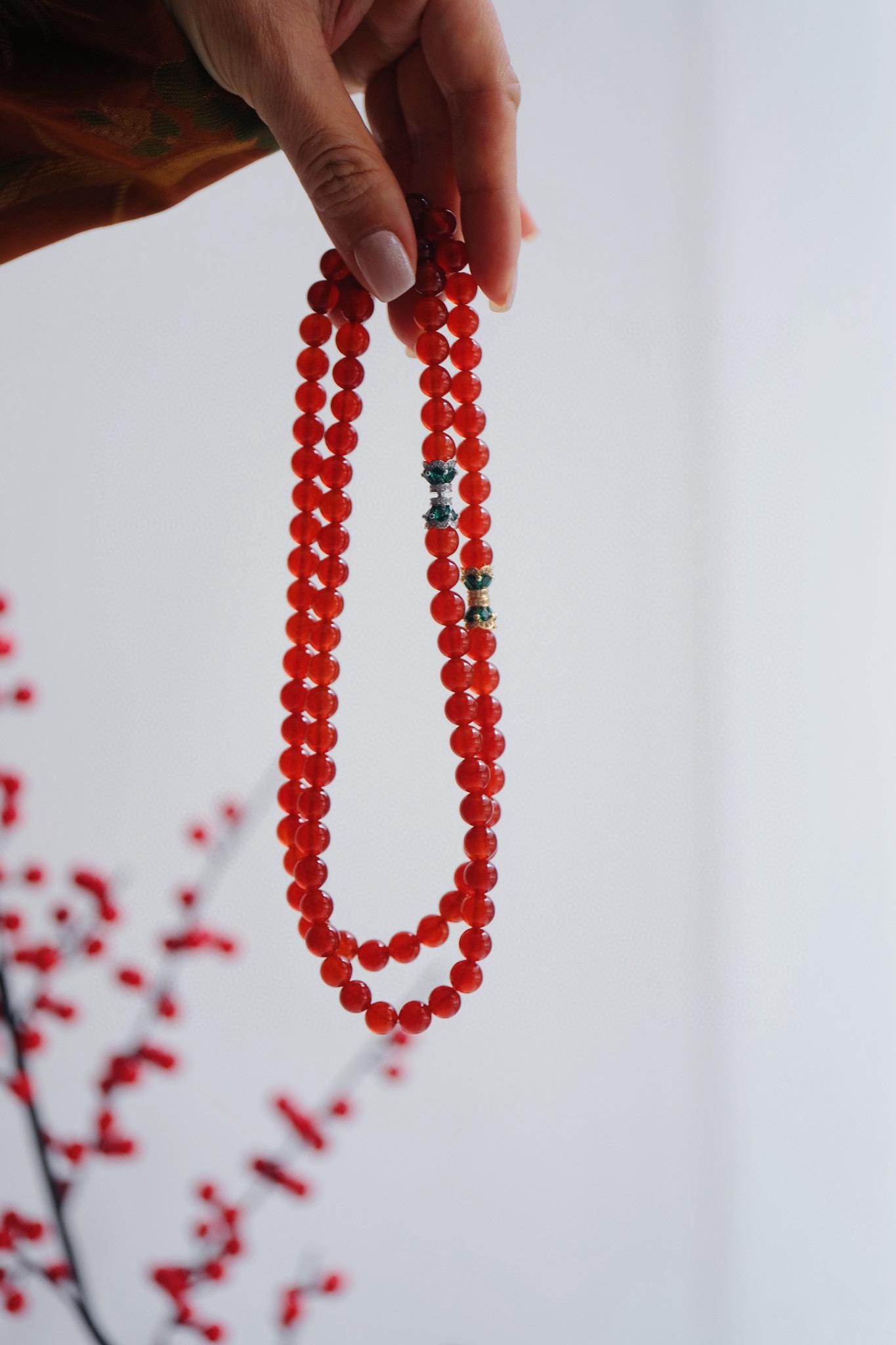 Skin-Flattering Natural Red Agate Necklace