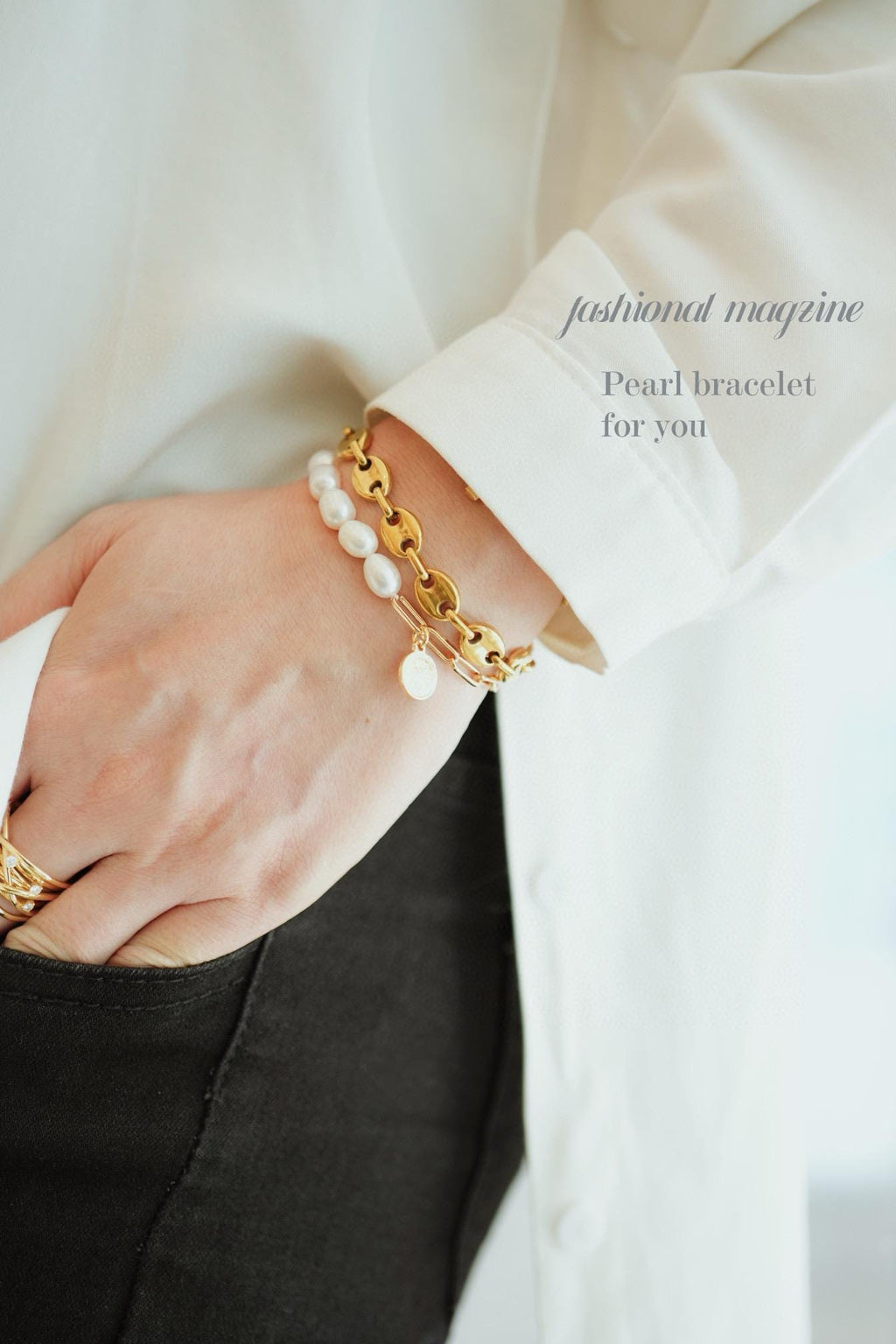 Queen Coin Pearl Chain Bracelet | Natural Pearl