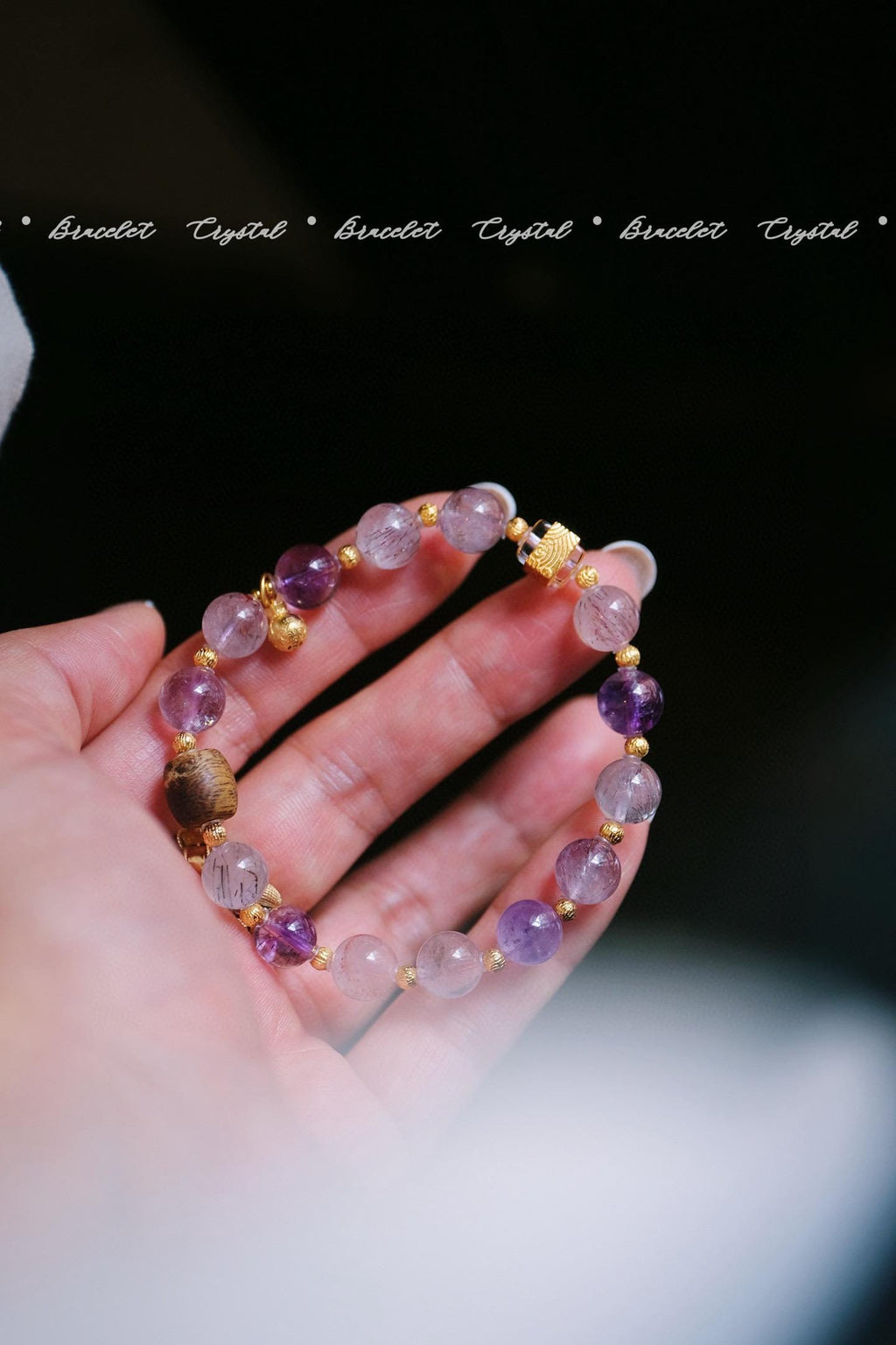 Super Seven Crystal Bracelet | 8.5-9mm Sterling Silver Wood