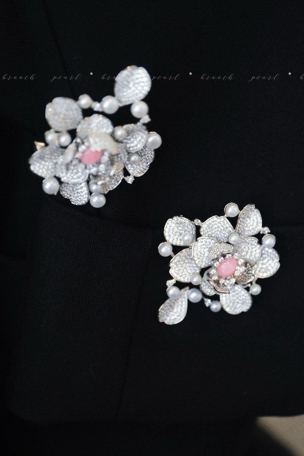 Blooming Floral Brooch | Natural Pearl Zircon Pin