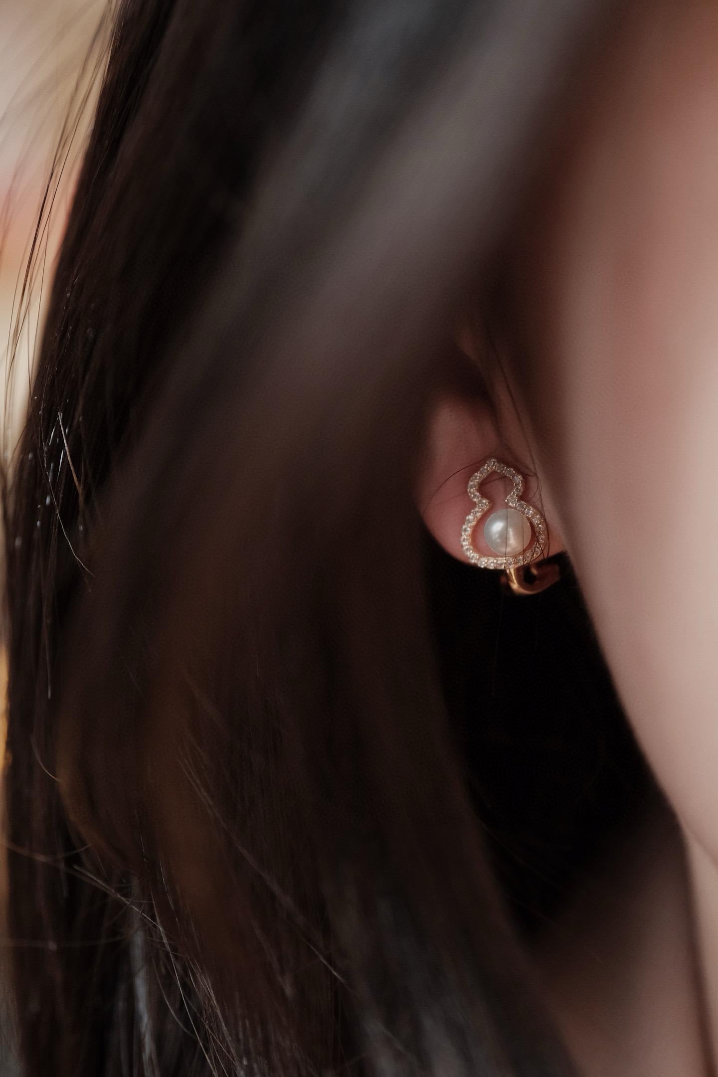 Hulu Pearl Ear Clips | 5-5.5mm Freshwater Pearl Zircon Earrings